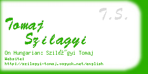 tomaj szilagyi business card